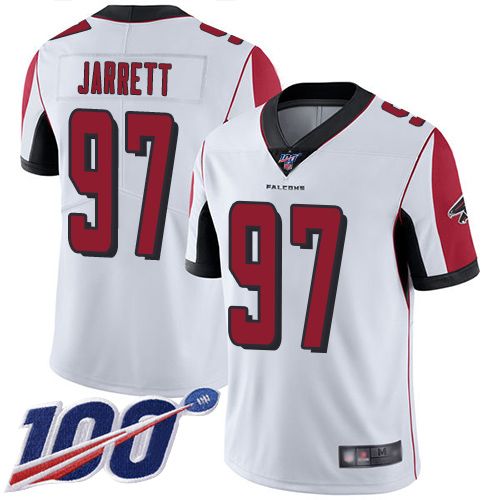 Atlanta Falcons Limited White Men Grady Jarrett Road Jersey NFL Football #97 100th Season Vapor Untouchable->youth nfl jersey->Youth Jersey